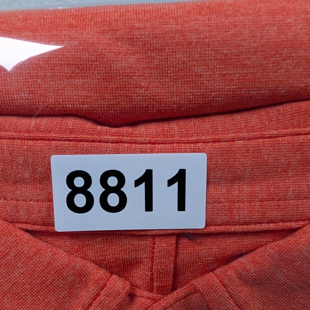 Lululemon Polo Shirt Mens Small Orange Performance Golf Stretch Athletic - Picture 6 of 6